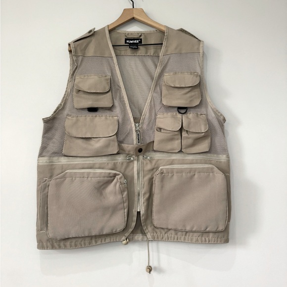 Humvee camping fishing hunting safari outdoor 14 pockets vest large - Picture 1 of 12